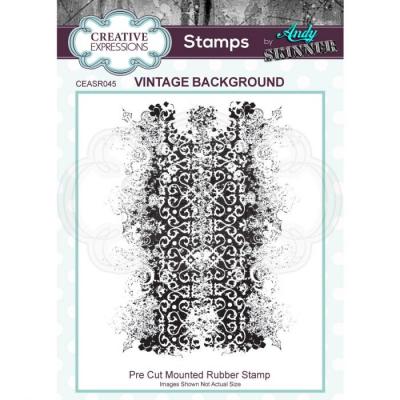 Creative Expressions Rubber Stamp - Vintage Background